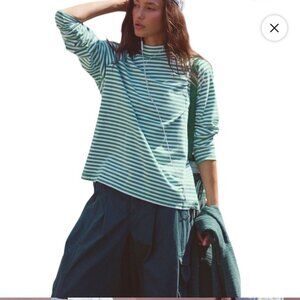 18. Free People Restoration Yarn Dye Stripe Layer Size S